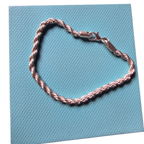 Elegant Silver Rope Chain Bracelet - Picture 1 of 4